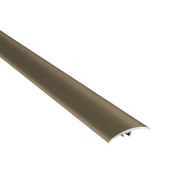 Profil AL prechodový 37 mm, elox Titan A3, 0,93 m, samolepiaco-narážací oblý, CS1 Arbiton COLOR SYSTEM 3in1 DuoFix