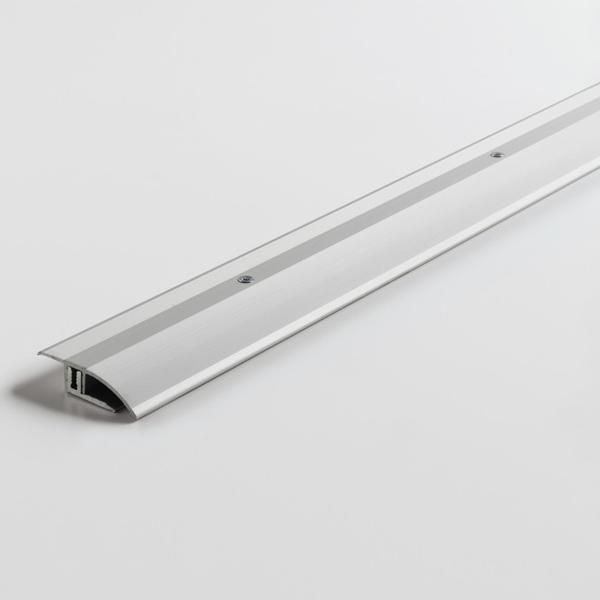 Adapting profile in aluminium for vinyl and laminate flooring Silver floor coverings 7-15 mm silver 1740057 1000x44x0 mm