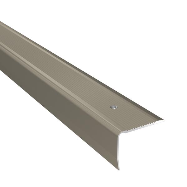 Profil AL schodový 40x30 mm, elox Titan A3, 2,4 m, skrutkovací, PS8 Arbiton (vhodný aj do exteriéru)