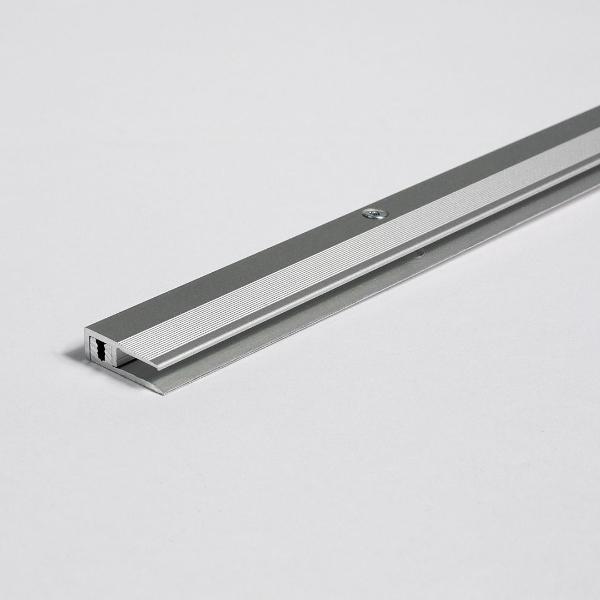 End profile in aluminium for Design flooring coverings Silver, floor coverings 4-9 mm silver 1744328 1000x22x7 mm