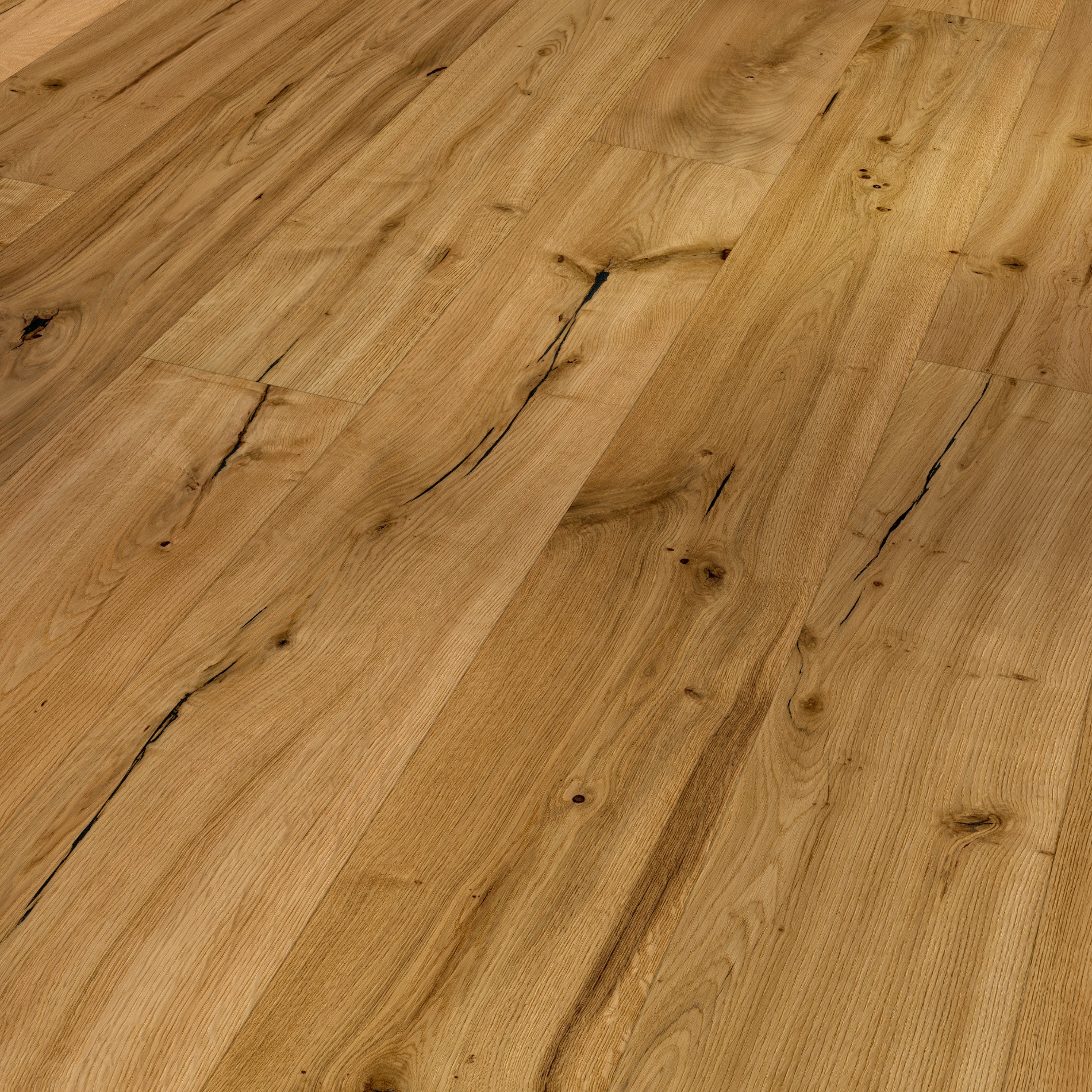 Engineered Wood Flooring Trendtime 8 Classic, Dub olej plus handscraped kartáčovaná št.široká lamela V-drážka, 1739953, 1882x190x15 mm