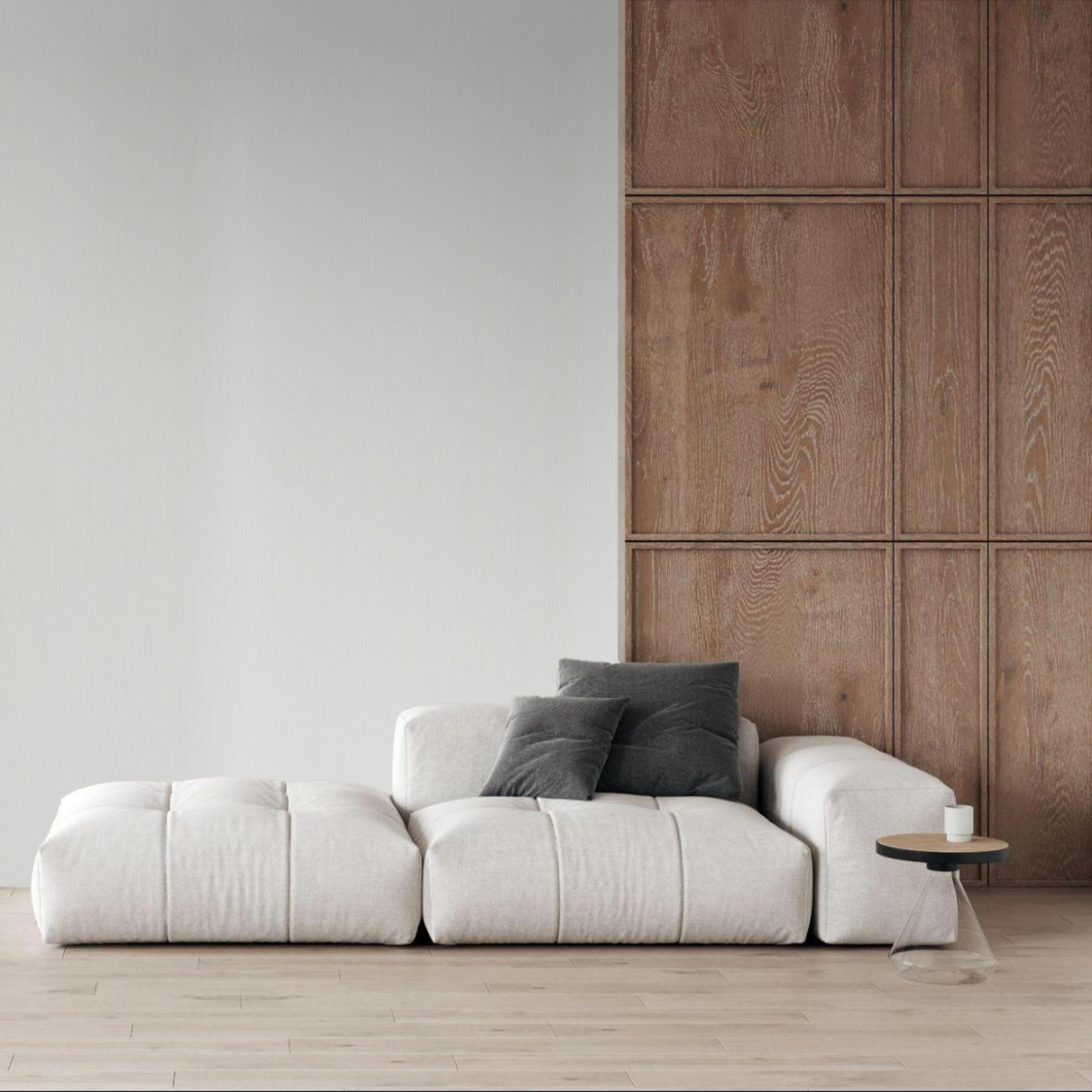 Obkladový panel Modee - Slab Pure structure Mono White WMS 512S 2800x1175x4 mm Stripes