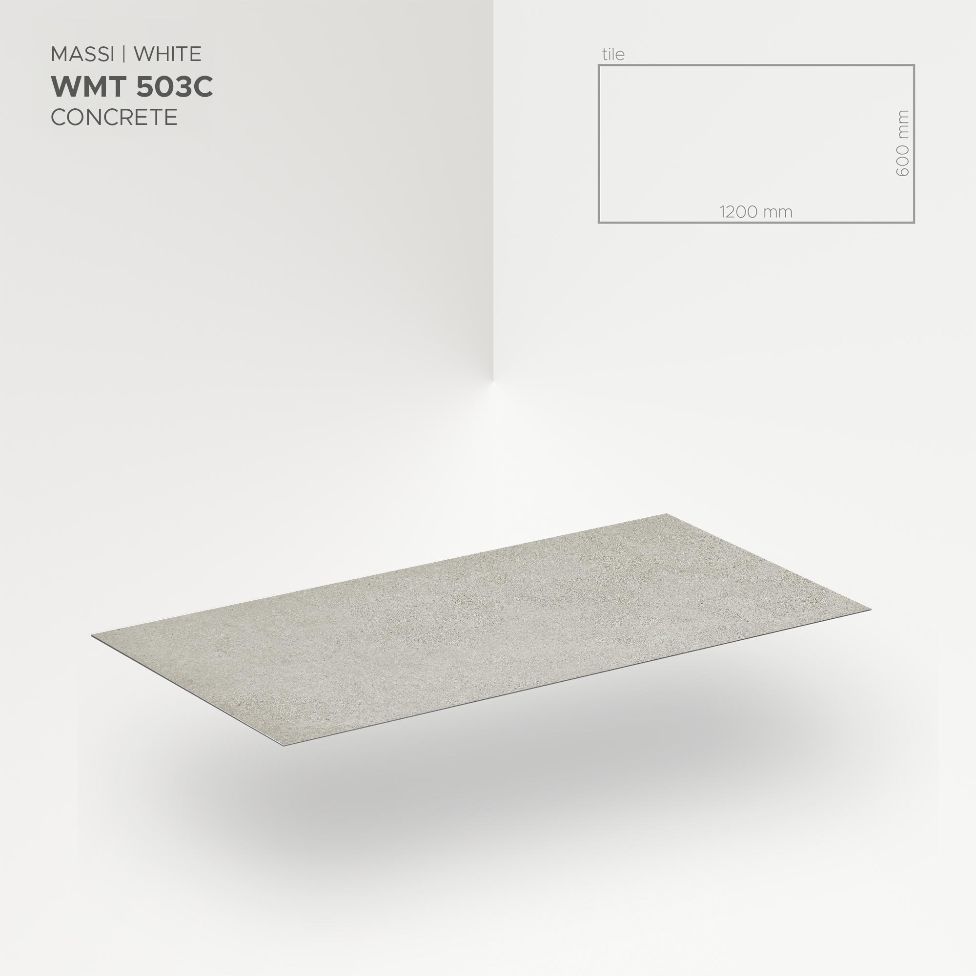 Obkladový panel Modee - Tile Raw concrete Massi White WMT 503C 600x1200x4 mm Concrete