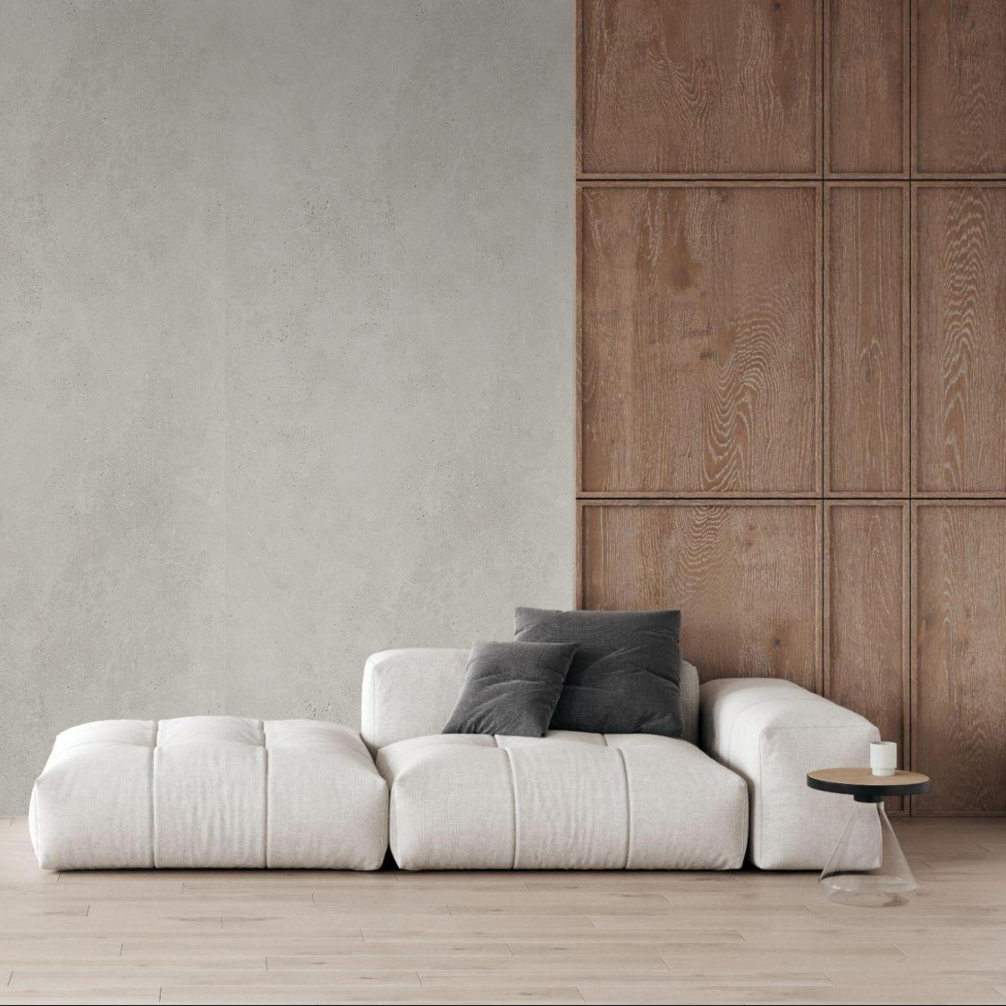 Obkladový panel Modee - Slab Raw concrete Massi White WMS 503S 2800x1175x4 mm Stripes