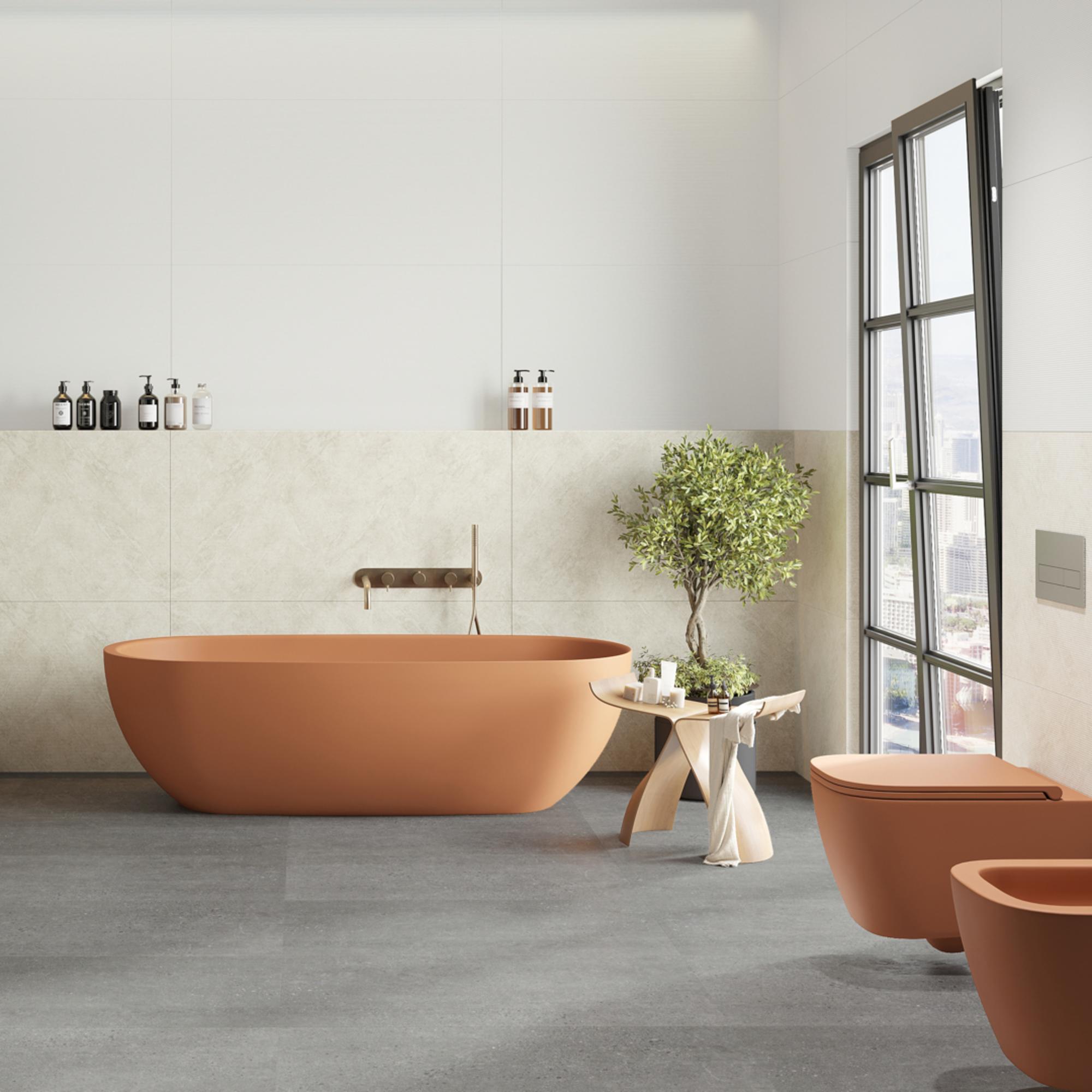 Obkladový panel Modee - Tile Raw concrete Nava Ivory WMT 522C 600x1200x4 mm Concrete