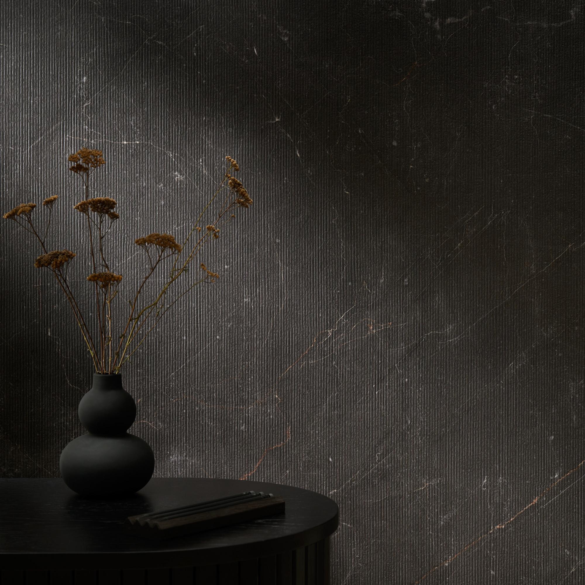Obkladový panel Modee - Tile Stone essence Monreale Black WMT 518S 600x1200x4 mm Stripes