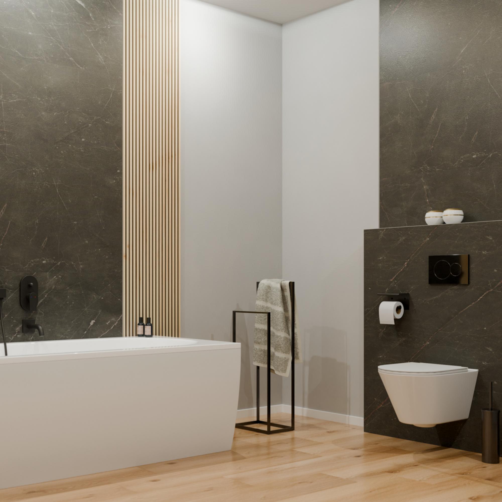 Obkladový panel Modee - Tile Stone essence Monreale Black WMT 518C 600x1200x4 mm Concrete