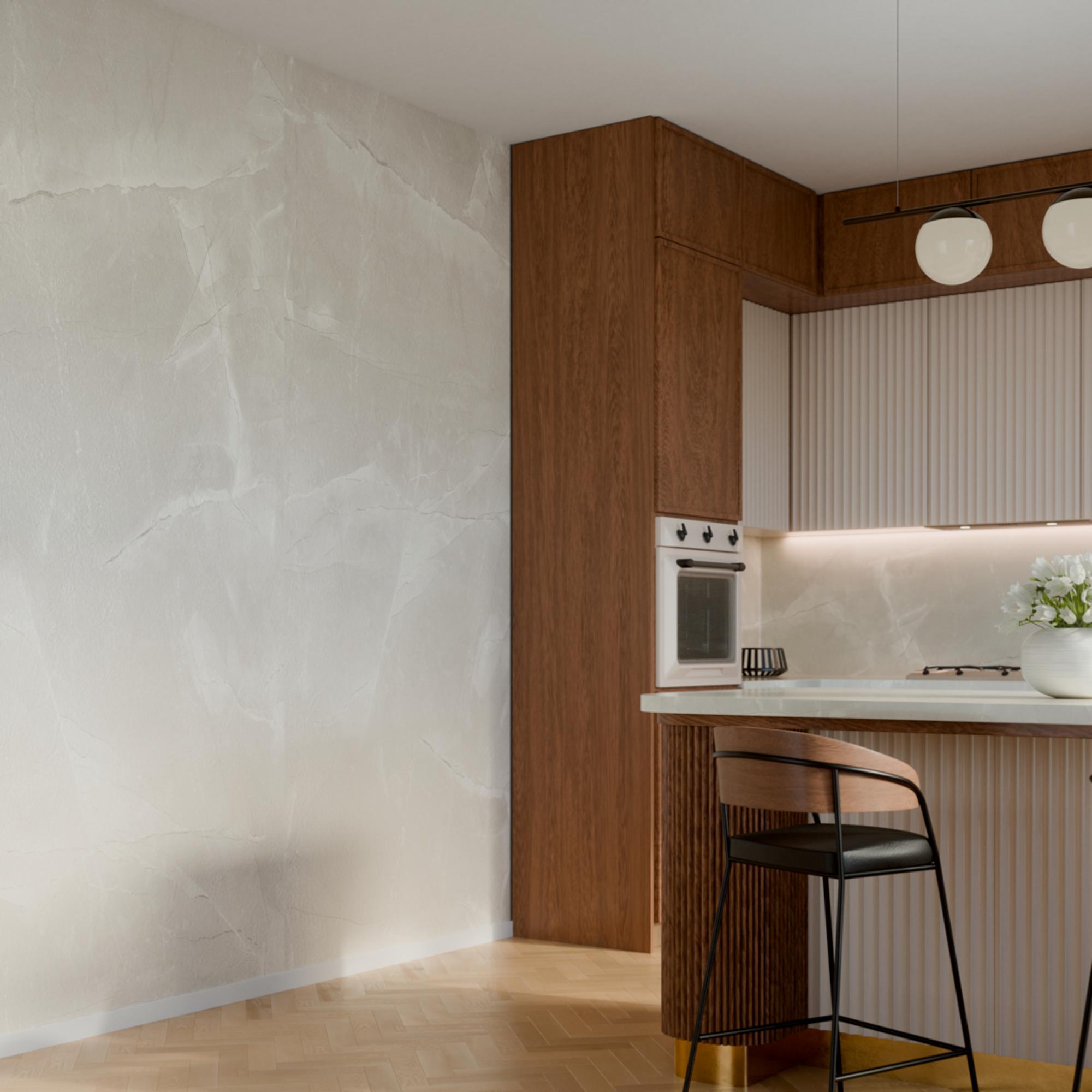 Obkladový panel Modee - Slab Stone essence Monza White WMS 520C 2800x1175x4 mm Concrete