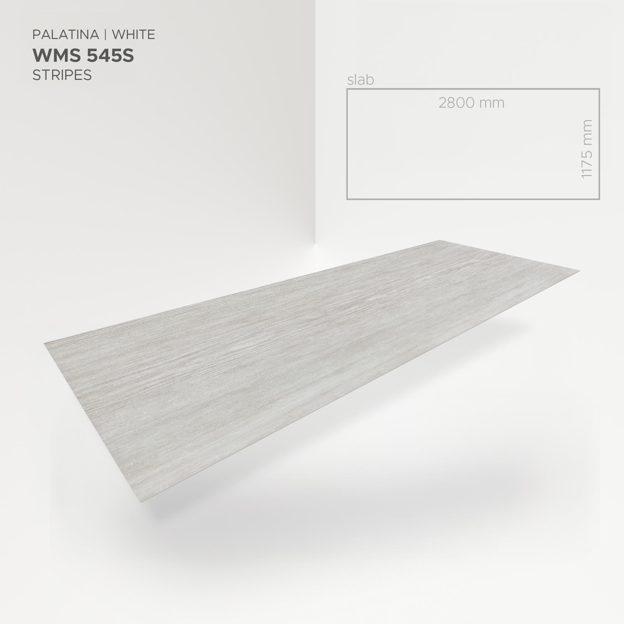 Obkladový panel Modee - Slab Stone essence Palatina White WMS 545S 2800x1175x4 mm Stripes