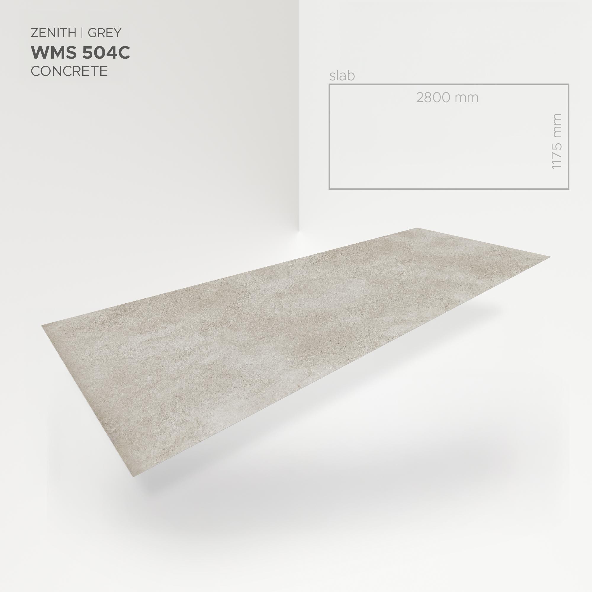 Obkladový panel Modee - Slab Stone essence Zenith Grey WMS 504C 2800x1175x4 mm Concrete