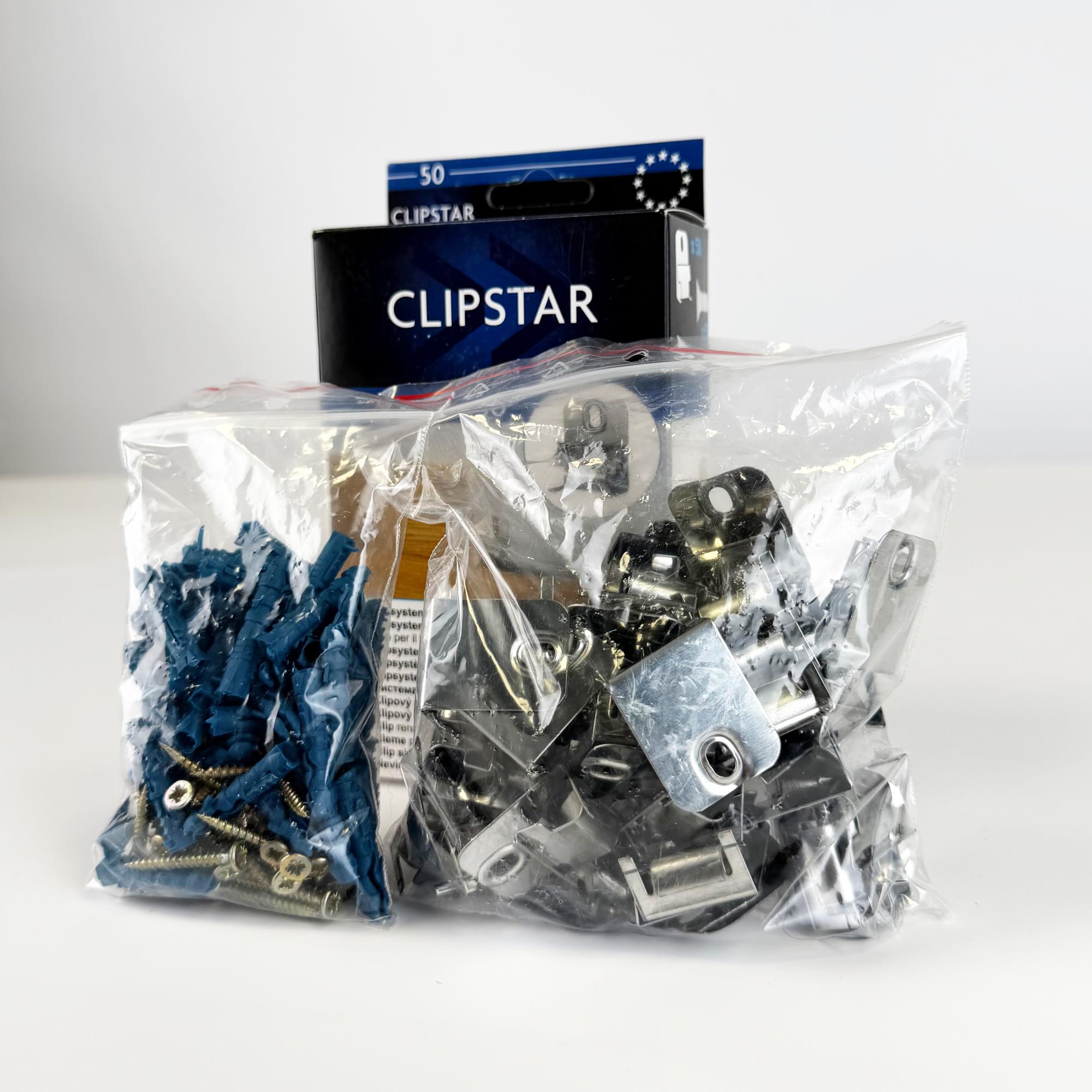 Úchyt na soklové lišty Solidstep, CLIPSTAR kovový (50 ks/bal + skrutky + hmoždinky))
