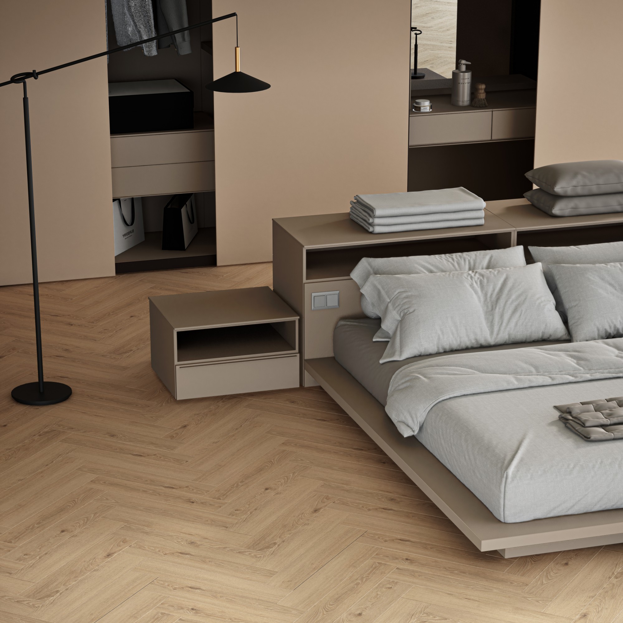 SPC Herringbone Silent Dub Natural Montanara K804 MR 6 mm AC5/34 4V rybia kosť Fold Down